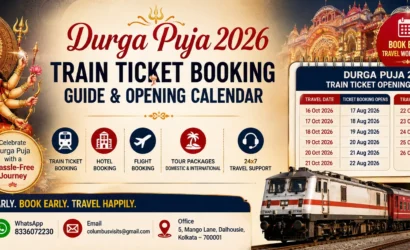 Durga Puja 2026 Train Ticket Booking Guide & Opening Calendar